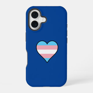 Coque iPhone 16 Coeur Trans Pride