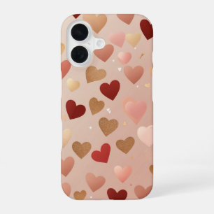 Coque iPhone 16 Coeurs flottants Romance
