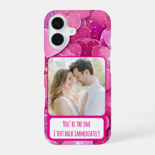Coque iPhone 16 Cœurs roses violets, je réponds immédiatement par