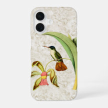 Colibri vintage avec orchidée