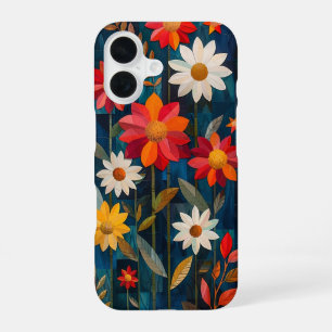 Coque iPhone 16 Collage Floral Tropical