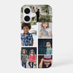 Coque iPhone 16 Collage photo personnalisé avec photo et texte