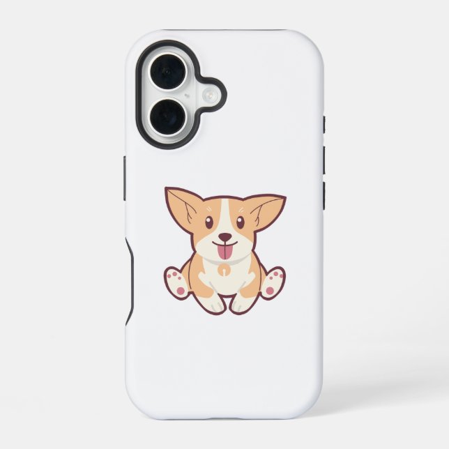 Coque iPhone 16 Collection de chiens mignons (Verso)