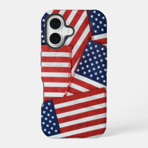 Coque iPhone 16 Collection de drapeaux américains
