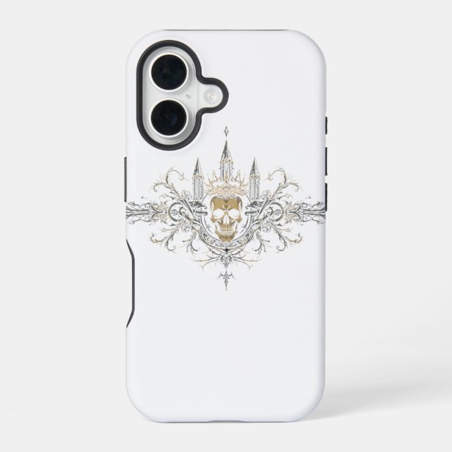 Coque iPhone 16 Collection Noir & Or (Verso)