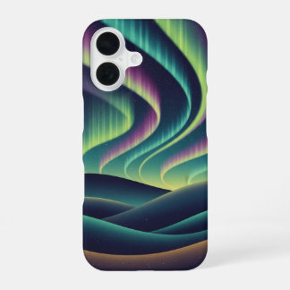 Coque iPhone 16 Collines aux Aurores Rétro