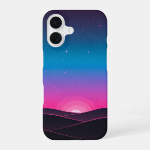 Coque iPhone 16 Collines étoilées rétro