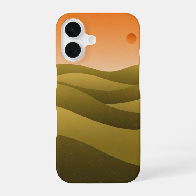 Coque iPhone 16 Collines Olives Rétro (Verso)