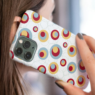 Coque iPhone 16 Coloré Mi-Siècle Leopard Spots Motif rétro