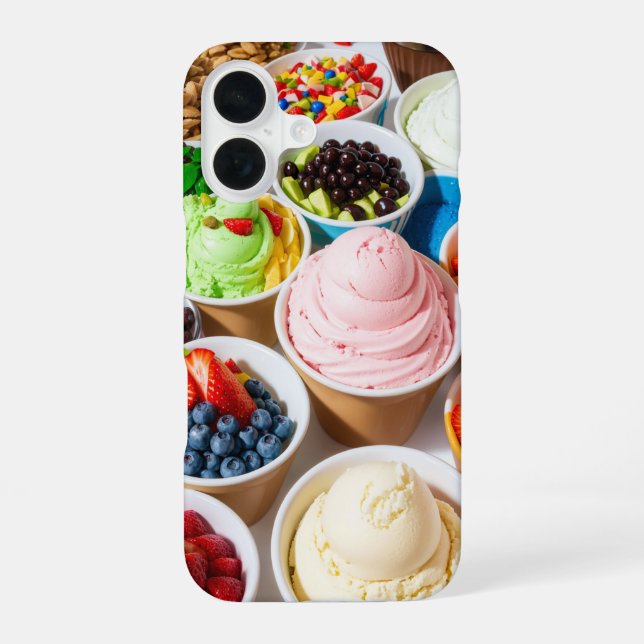 Coque iPhone 16 Colorful Dessert Bowls Phone Case (Verso)