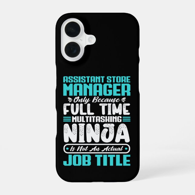Coque iPhone 16 Compétences de travail de Responsable de Magasin A (Verso)