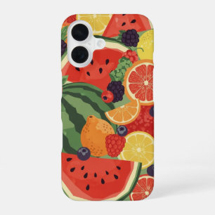 Coque iPhone 16 Composition de fruits d'été vintage