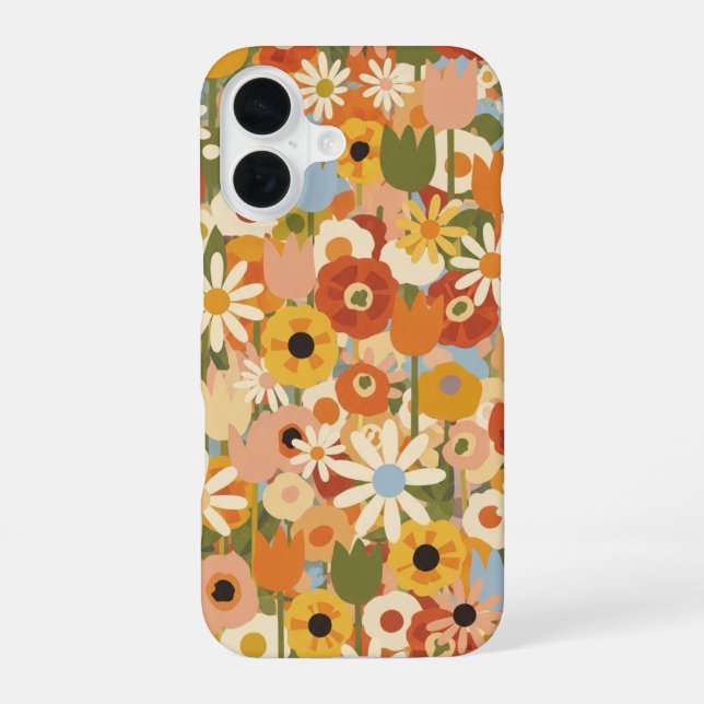 Coque iPhone 16 Composition florale mixte vintage (Verso)
