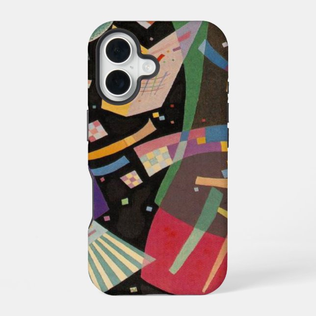 Coque iPhone 16 Composition Kandinsky X Oeuvre Abstraite (Verso)