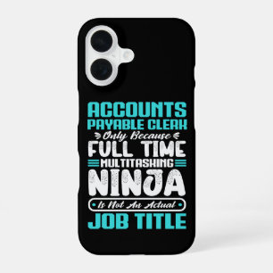 Coque iPhone 16 Comptabilité Payable Clé Titre de l'emploi Compéte