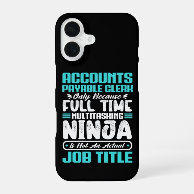 Coque iPhone 16 Comptabilité Payable Clé Titre de l'emploi Compéte (Verso)