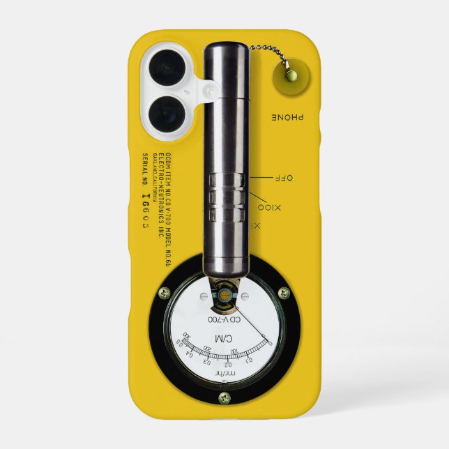 Coque iPhone 16 Compteur Geiger CD V-700 (Verso)