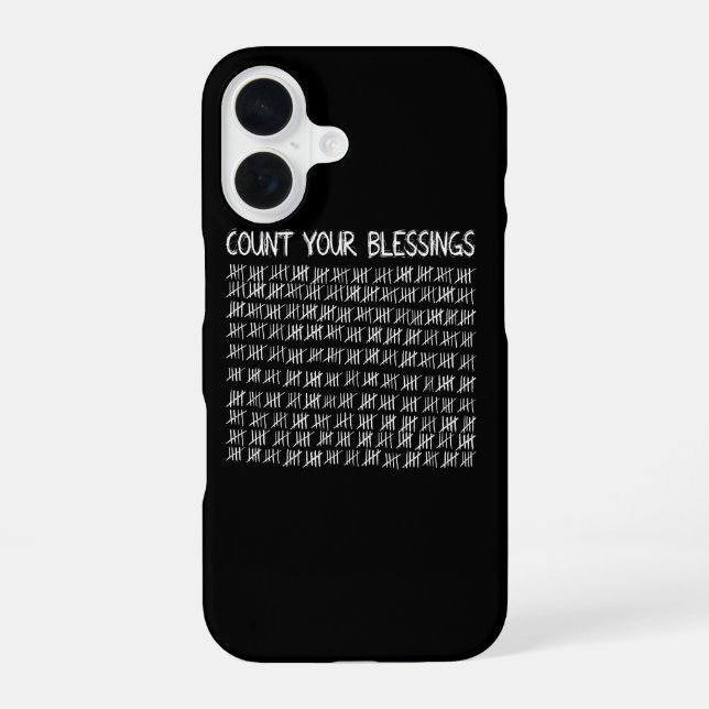 Coque iPhone 16 Comptez vos bénédictions (Verso)