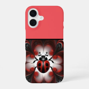 Coque iPhone 16 Conception artistique abstraite de coccinelle,