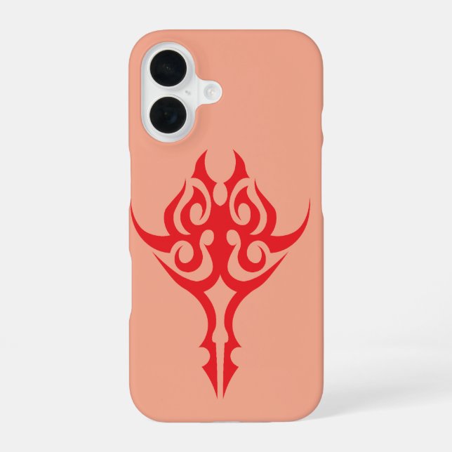 Coque iPhone 16 Conception de cadre ornemental de style baroque él (Verso)