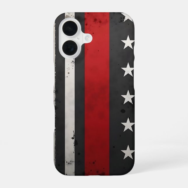 Coque iPhone 16 Conception de drapeau Grunge - Étui de protection (Verso)