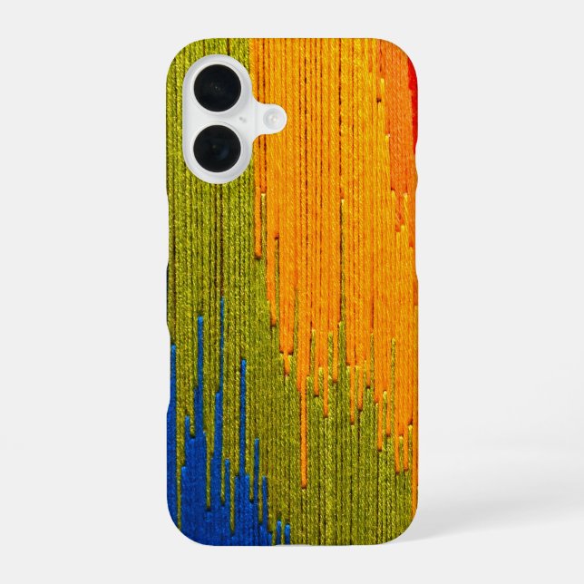 Coque iPhone 16 conception de fil abstrait (Verso)