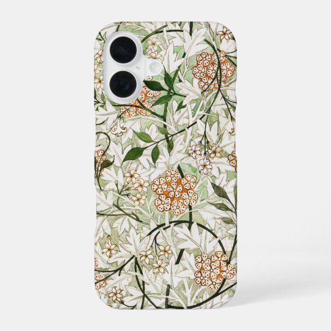 Coque iPhone 16 Conception de jardin de fleurs de jasmin de Willia (Verso)