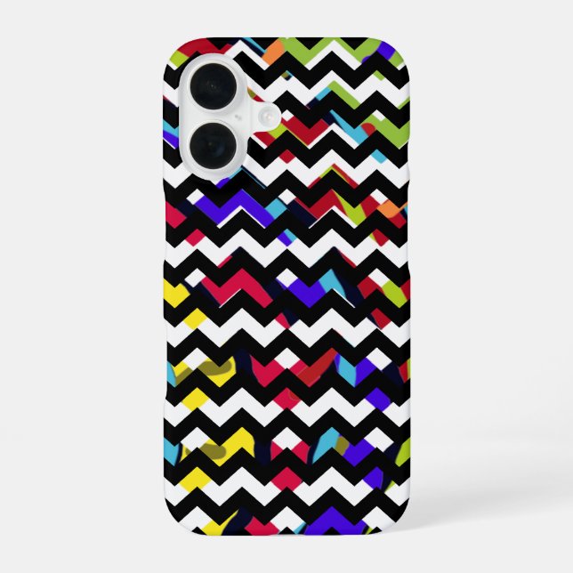 Coque iPhone 16 conception de l'iPhone 6 à motif chevron (Verso)