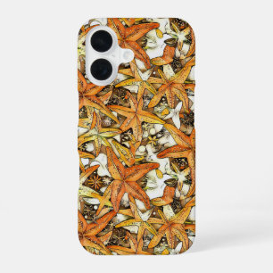 Coque iPhone 16 Conception de motif abstrait d'étoile de mer vibra