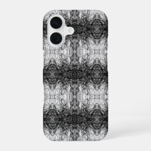 Coque iPhone 16 Conception de motif de photo en noir et blanc d'éc
