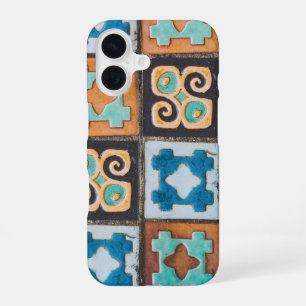 Coque iPhone 16 Conception de motifs de carreaux en céramique colo