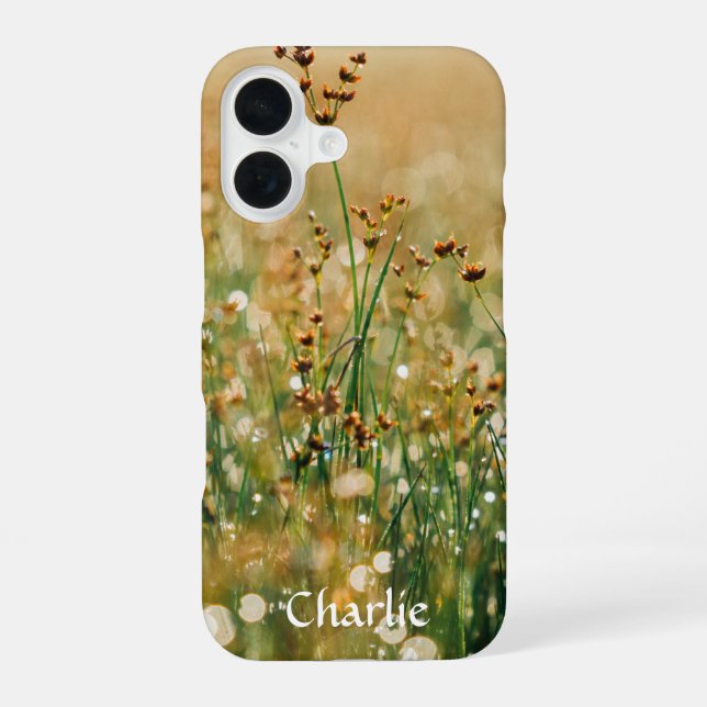 Coque iPhone 16 Conception de Prairie de Fleurs (Verso)