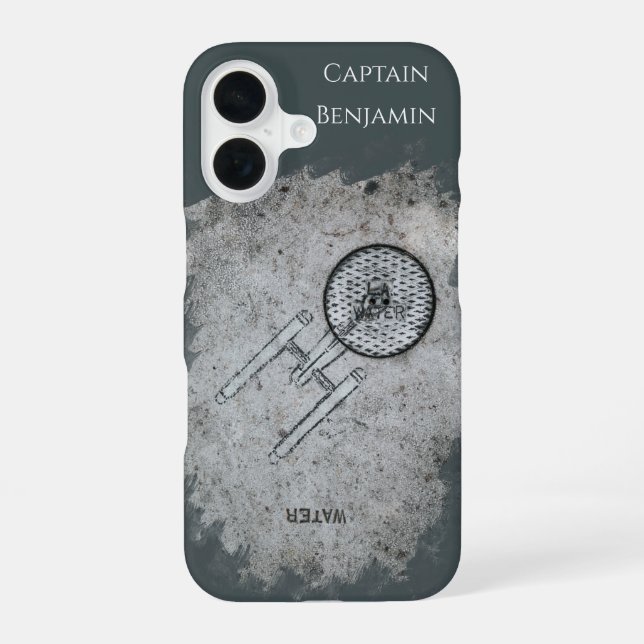 Coque iPhone 16 Conception de Surprise de Vaisseau Spatial sur Tro (Verso)