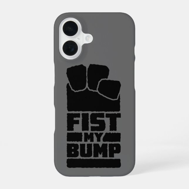 Coque iPhone 16 Conception drôle d'alien spatial Poing Mon Bosse (Verso)