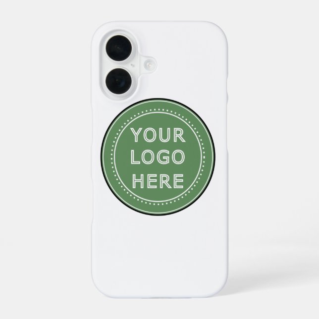 Coque iPhone 16 Conception élégante de code QR noir | Marque éléga (Verso)