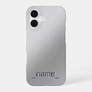 Coque iPhone 16 Conception en métal brossé - 