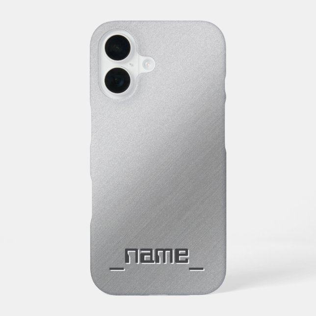Coque iPhone 16 Conception en métal brossé -  (Verso)