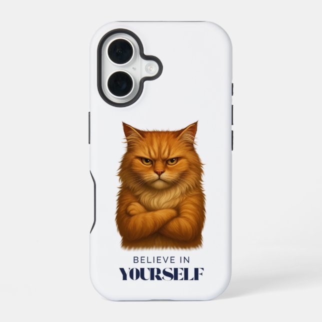 Coque iPhone 16 Confiance féline (Verso)