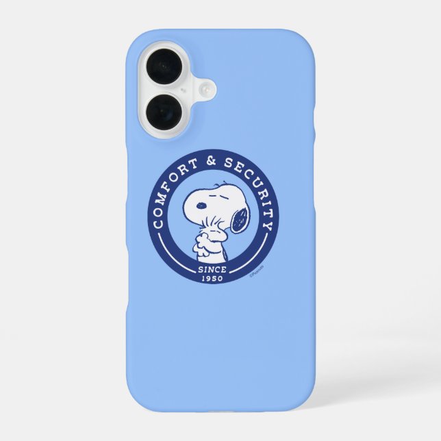 Coque iPhone 16 Confort et sécurité | Snoopy & Woodstock Hug (Verso)