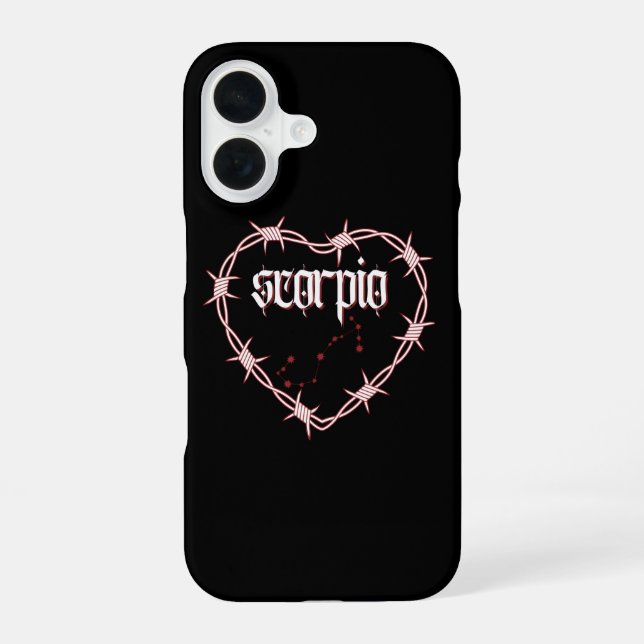 Coque iPhone 16 Constellation du Scorpion Gothique Anniversaire So (Verso)