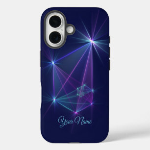 Coque iPhone 16 Constellation, nom d'art fractal abstrait fantasti