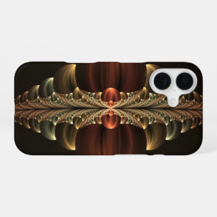 Coque iPhone 16 Construction de fantaisie brillante art fractal ab