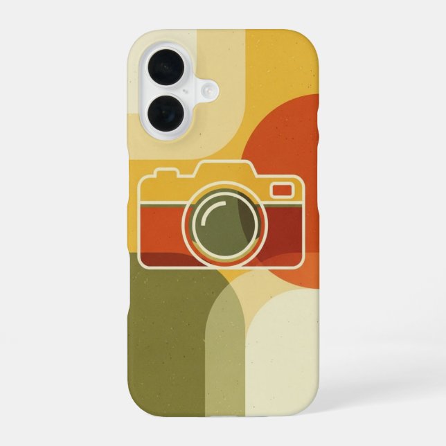 Coque iPhone 16 Contour d'Appareil Photo Rétro (Verso)