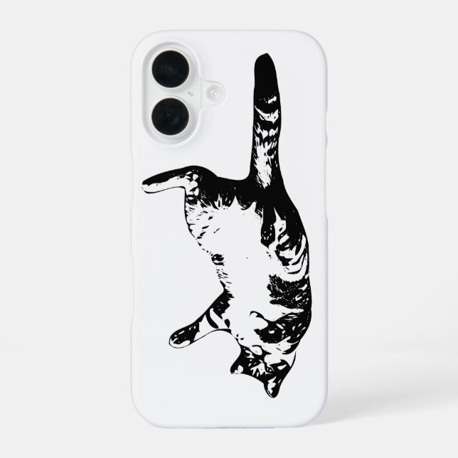 Coque iPhone 16 Contour du tableau, calme minimal (Verso)