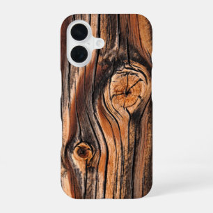 Coque iPhone 16 Cool de texture bois unique