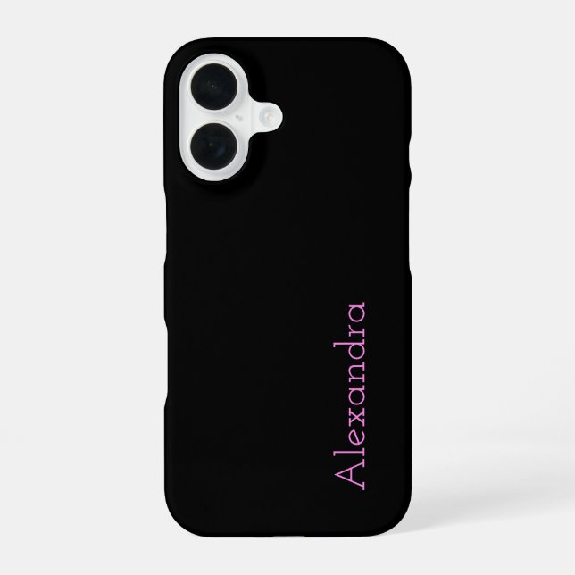 Coque iPhone 16 Coque-coque iphone mat de couleur noire uni (Verso)