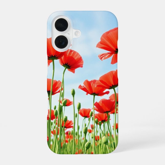 Coque iPhone 16 Coquelicots d'été (Verso)