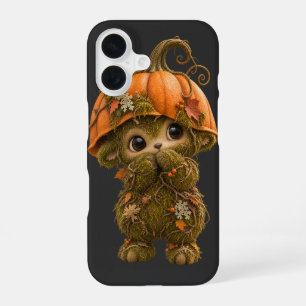 Coque iPhone 16 Coquet Étui de Créature de la Forêt de Citrouille