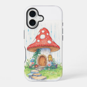 Coque iPhone 16 Coquet Étui iPhone Maison Champignon – Cottage Fée