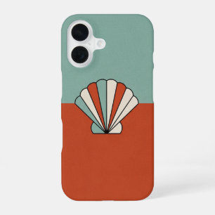 Coque iPhone 16 Coquillage géométrique vintage